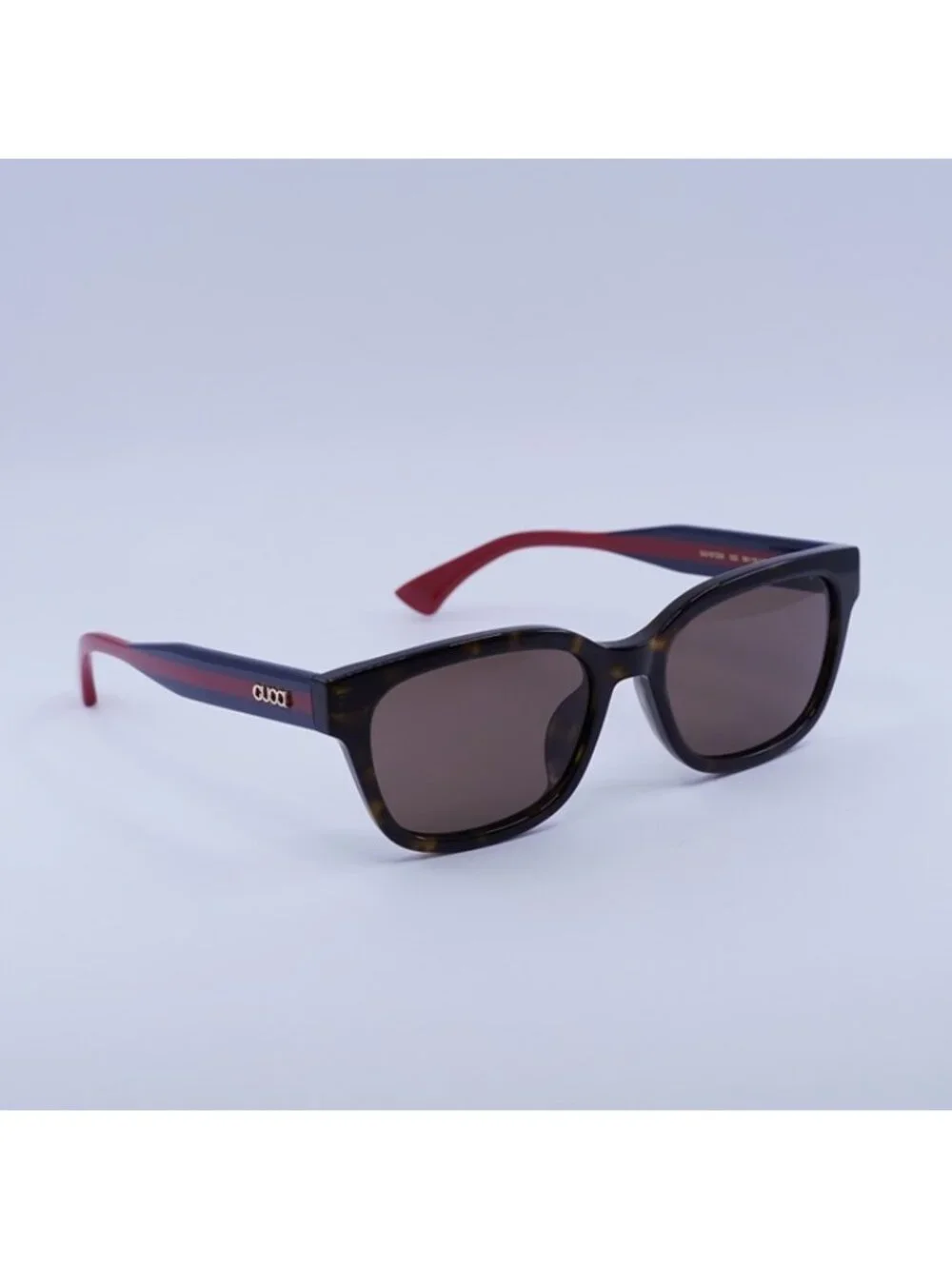 Gucci GG1872SK 002 Sunglasses Dark Havana/Blue/Red Square Frames